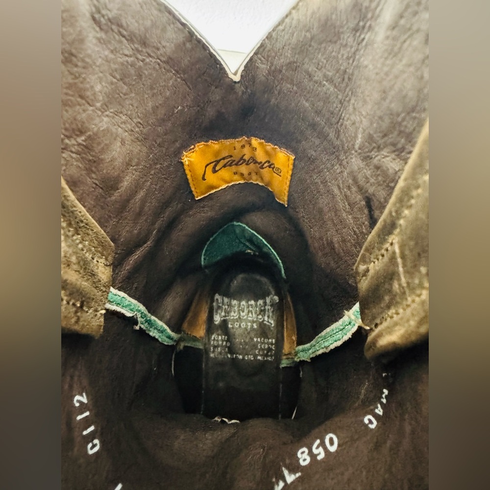 COBARCA Women’s Turquoise & Brown Leather Brass Studded Boots MX 23 - Picture 9 of 10